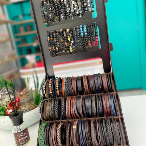 Hakiki Deri ve Doğal Taş Bileklik